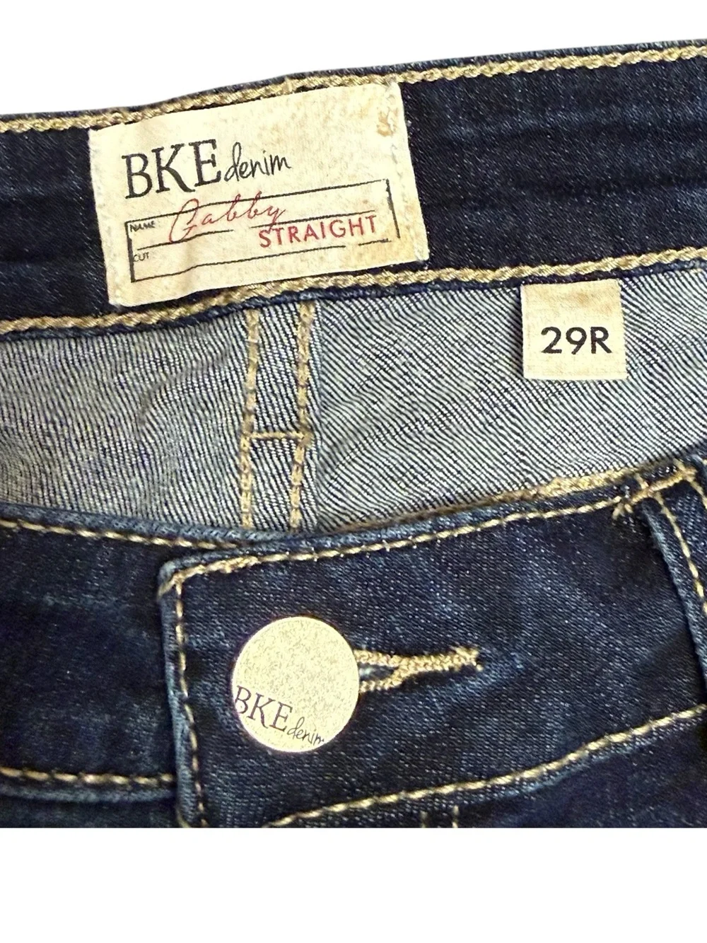 BKE Gabby Straight Dark Wash Jeans 29R - Picture 6 of 6